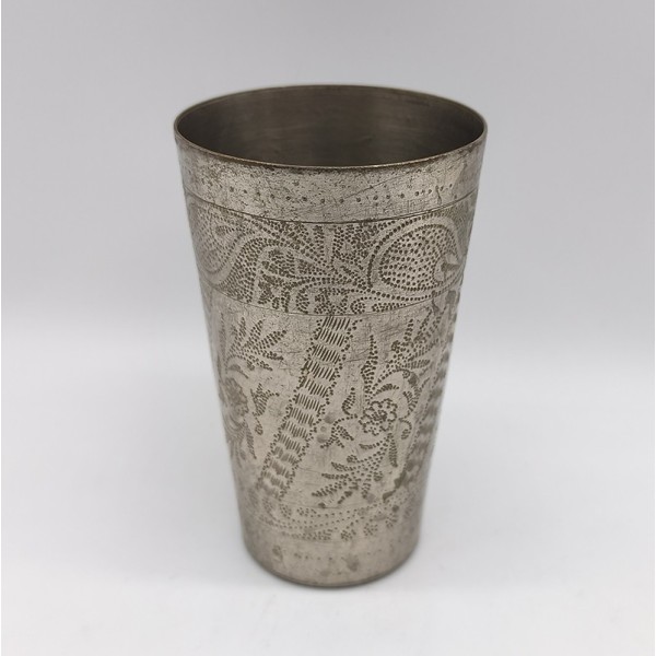 Verre à Lassi ancien en métal indien – Artisanat traditionnel de l’Inde