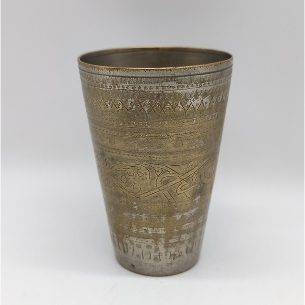 Verre à Lassi ancien en métal indien – Artisanat traditionnel de l’Inde