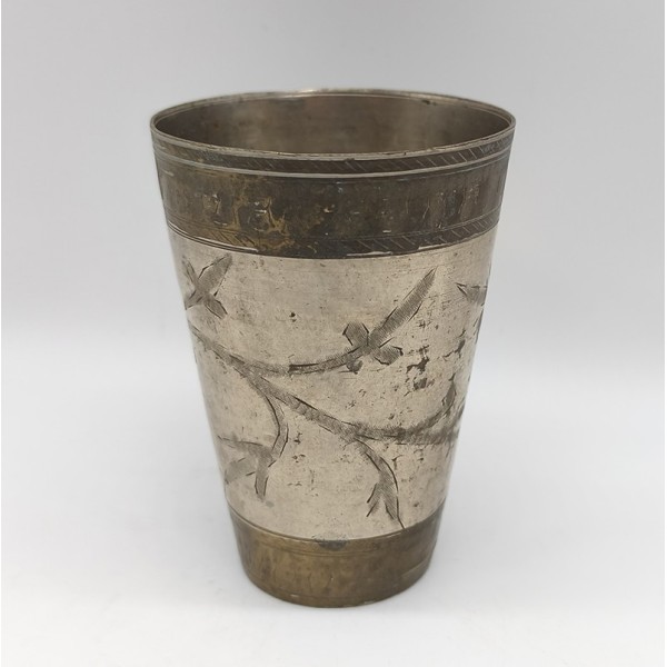 Verre à Lassi ancien en métal indien – Artisanat traditionnel de l’Inde