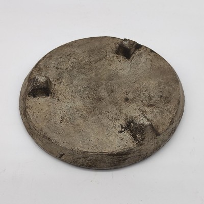 Moule à galette ancien en pierre noire sculptée – artisanat traditionnel indien