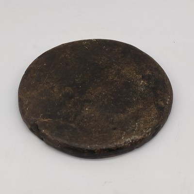 Moule à galette ancien en pierre noire sculptée – artisanat traditionnel indien