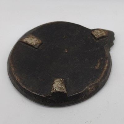 Moule à galette ancien en pierre noire sculptée – artisanat traditionnel indien