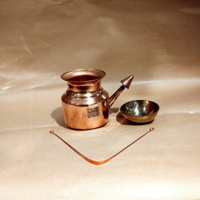 pack rituel ayurvédique râpe langue cuivre neti pot cuivre bol kansu artisanat indien
