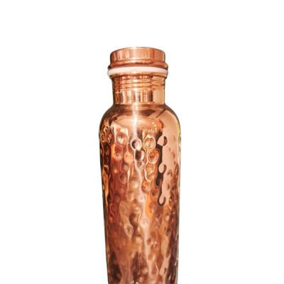 Gourde ayurvédique en cuivre pur 99,9 % fabriquée artisanalement en Inde