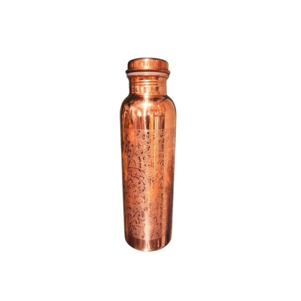 Gourde Ayurvédique en Cuivre Pur 99,9 % – Artisanat Traditionnel Indien