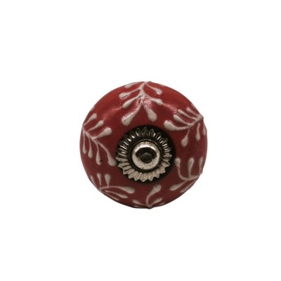 Bouton de meuble en céramique peint à la main en Inde