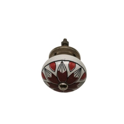 Bouton meuble tiroir céramique artisanal Inde peinture fait main