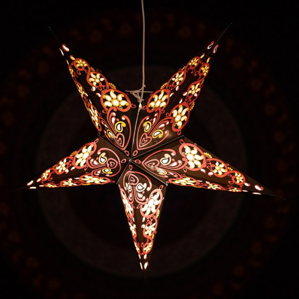 Suspension Étoile en Papier Ajouré Fait Main en Inde – Une Décoration Bohème et Poétique