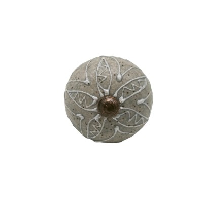 Bouton meuble céramique artisanal Inde peinture main