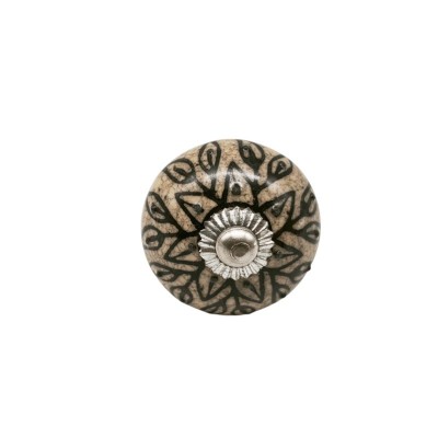 Bouton meuble céramique artisanal Inde peint à la main