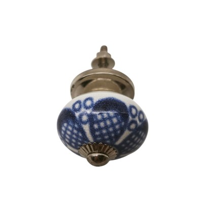 Bouton meuble tiroir céramique artisanal Inde peint à la main