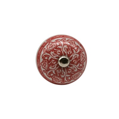 Bouton meuble céramique artisanal Inde peint à la main
