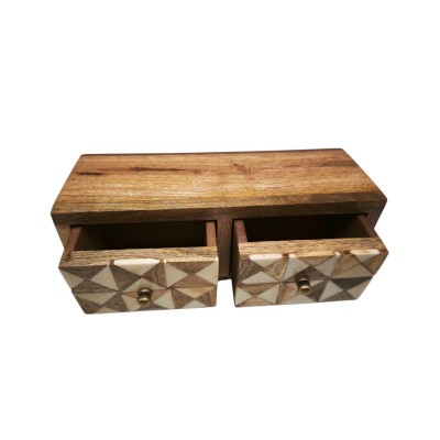 Mini meuble artisanal indien en bois de manguier