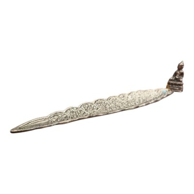 bruleur encens bouddha feuille metal