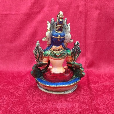 Statue Tara Blanche artisanat indien en résine